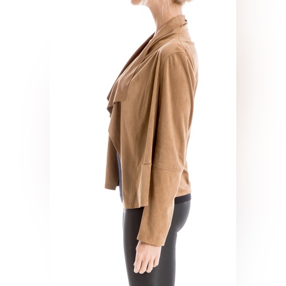 Max Studio Faux Suede Draped Jacket - Picture 2 of 5